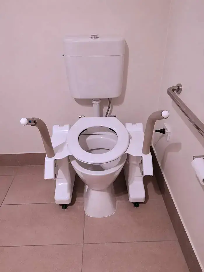 photo of a toilet lift